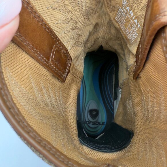 Men’s Ariat Workhog Pull-On Cowboy Boots Style #10001188 11EE Roper Toe Workwear - Picture 16 of 16